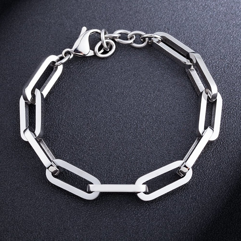 New! Link Bracelet Stainless Steel Gold Plated - Picture 5 of 6